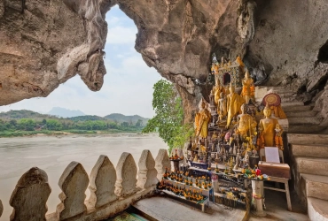 Luang Prabang - Grotte di Pak Ou - Cavalcata sugli elefanti (B)