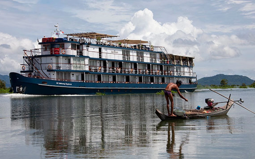 Sabato: FIUME DI MEKONG - KOH OKNHA TEY - PREAH PROSOP (B, L, D)