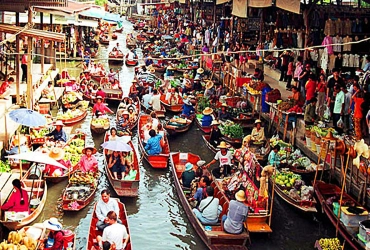 Mercato galleggiante di Damnoen Saduak, Kanchanaburi