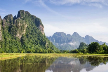 Trasferimento a Vang Vieng - Gita in barca sul fiume Nam Xong