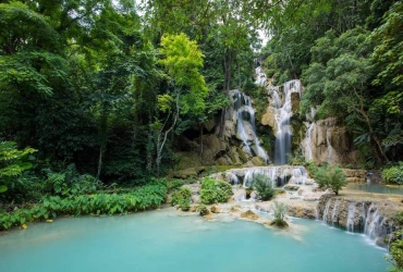Arrivo a Luang Prabang – In bicicletta alla Cascata Kuang Si (L, D) - Distanza in bici: 35 km