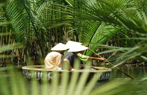 Barche a cesto rotondo: un'attrazione unica del turismo in Vietnam