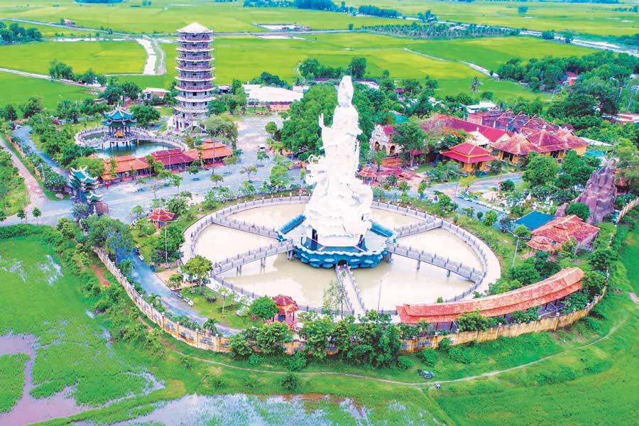 Panoramica della Pagoda Go Ken a Tay Ninh
