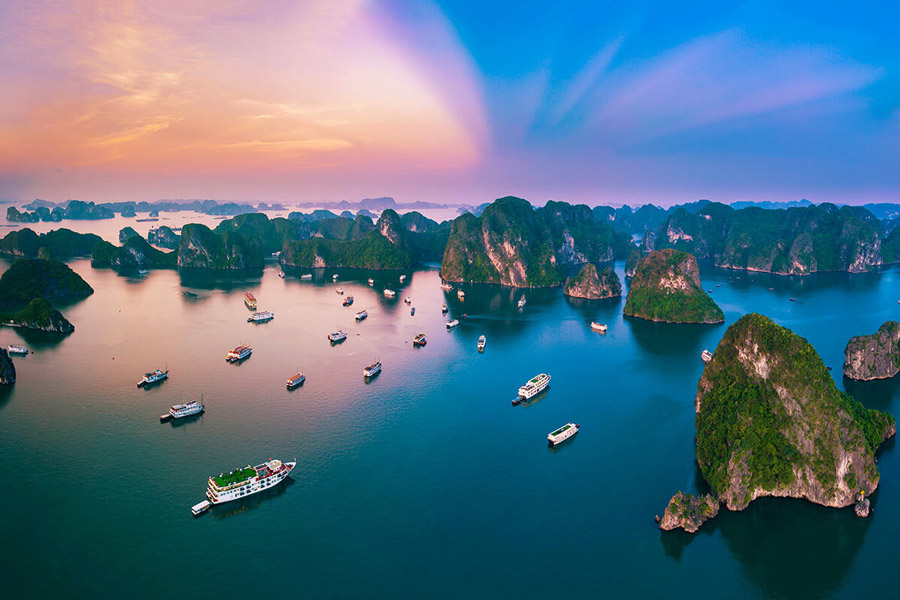 Panoramica della baia di Halong