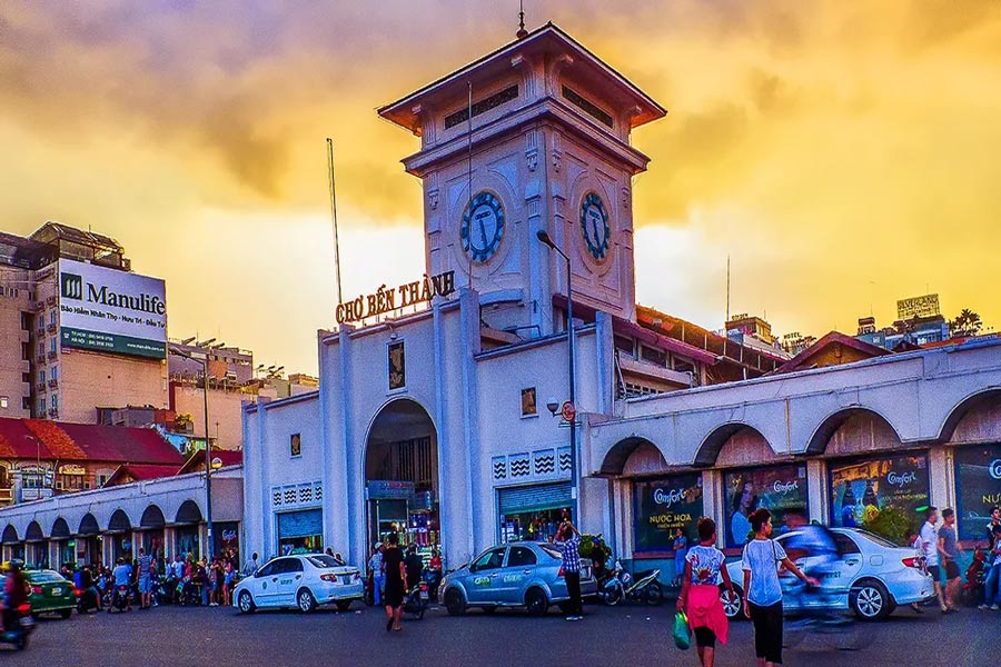 Panoramica del mercato di Ben Thanh