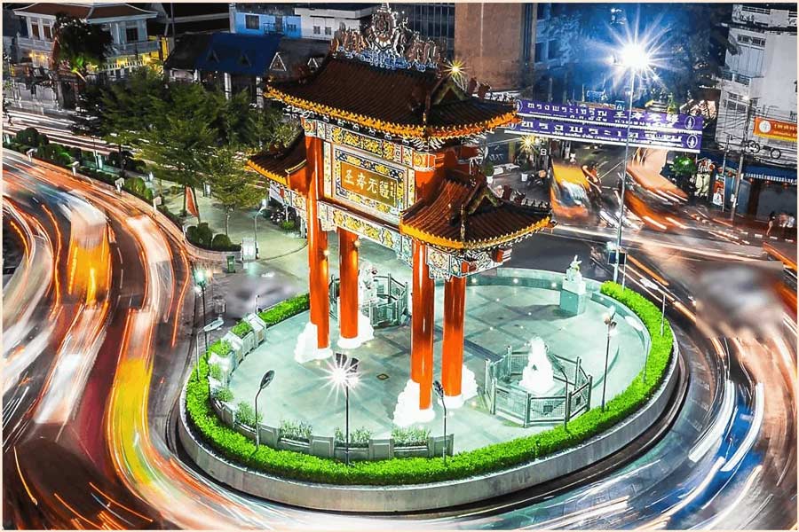 Porta della Chinatown di Bangkok