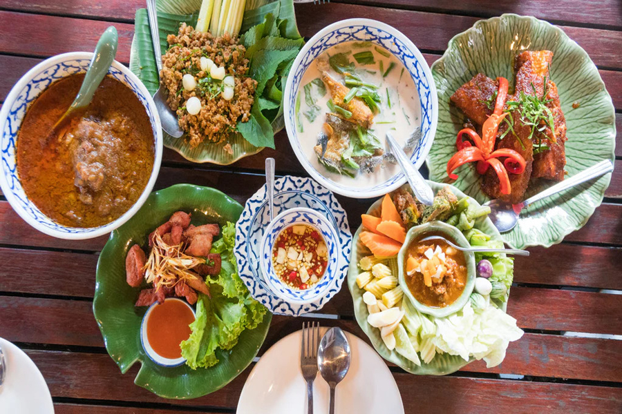 Etichetta della tavola Thailandese