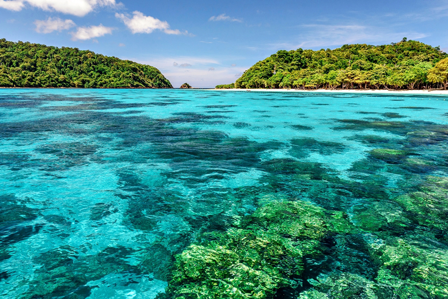 Splendido scenario dell'isola di Koh Rok