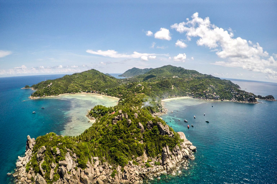 La bellissima vista dell'isola di Koh Tao