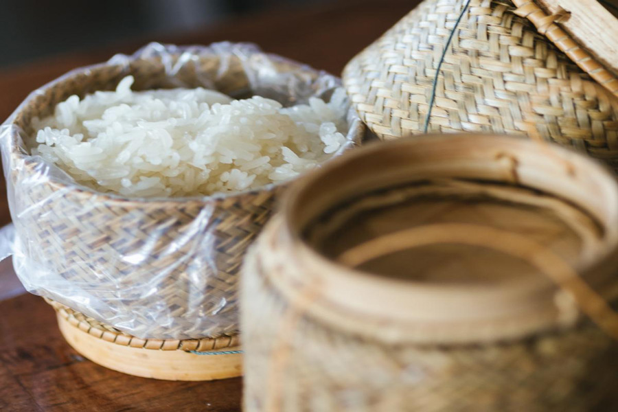 Riso appiccicoso del Laos