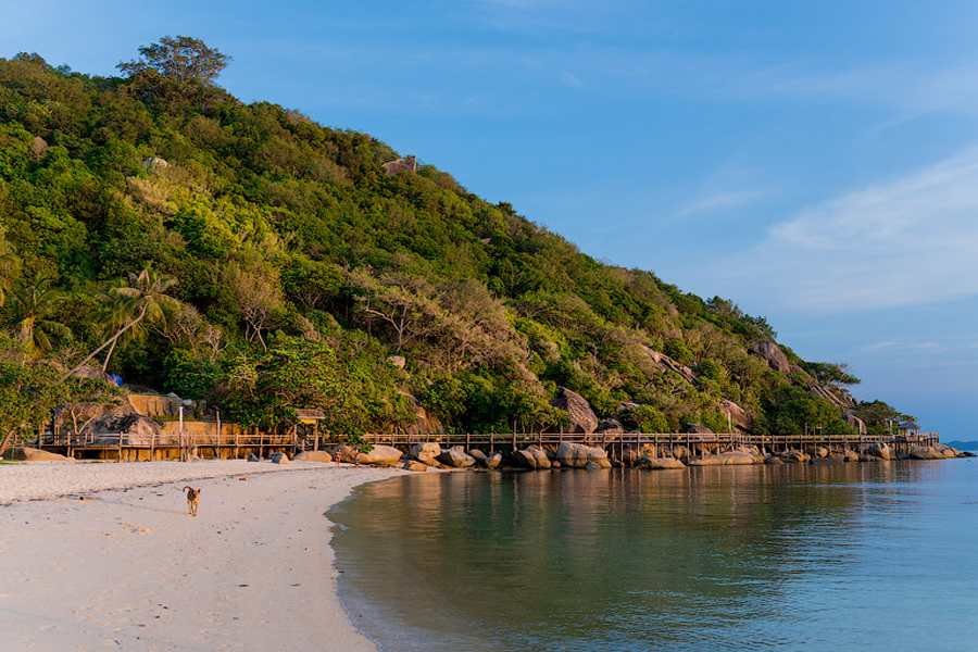 La splendida spiaggia di Leela