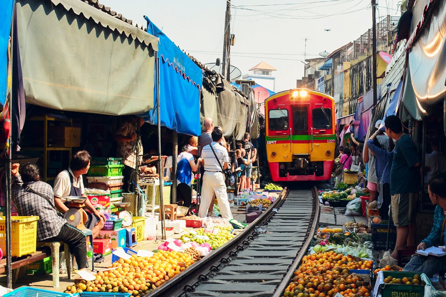 Talad Rom Hoop - Mercato degli ombrelli pieghevoli