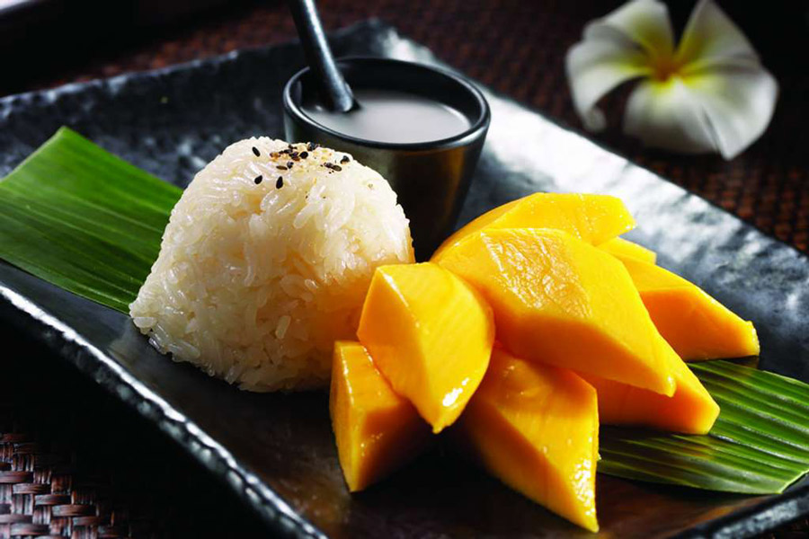 Riso appiccicoso al mango 