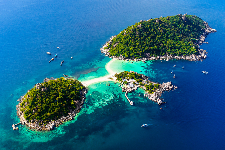 La panoramica vista di Koh Nang Yuan