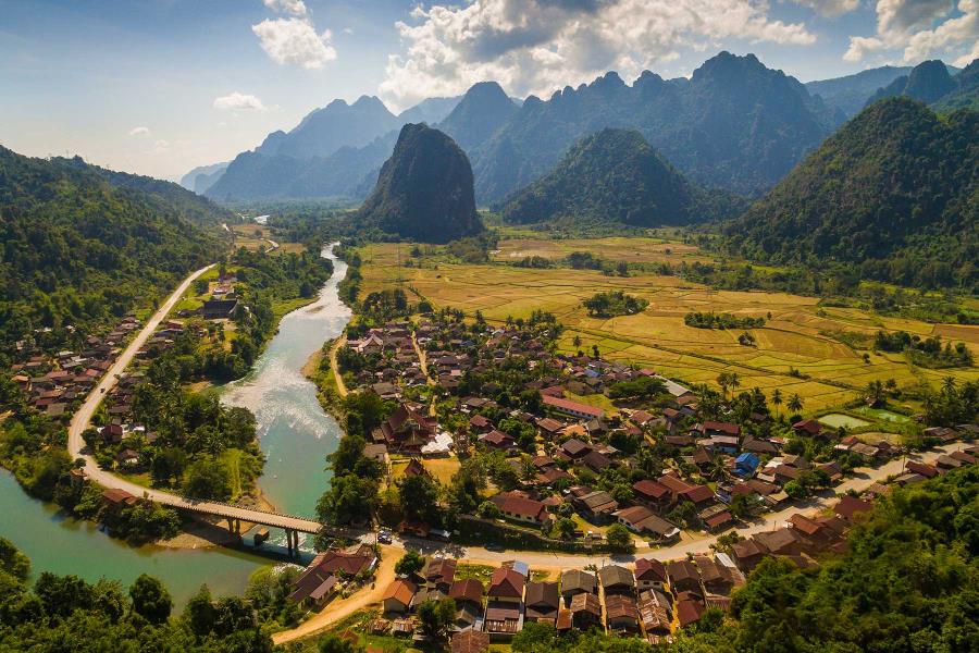 Panoramica del Oudomxay è molto bello