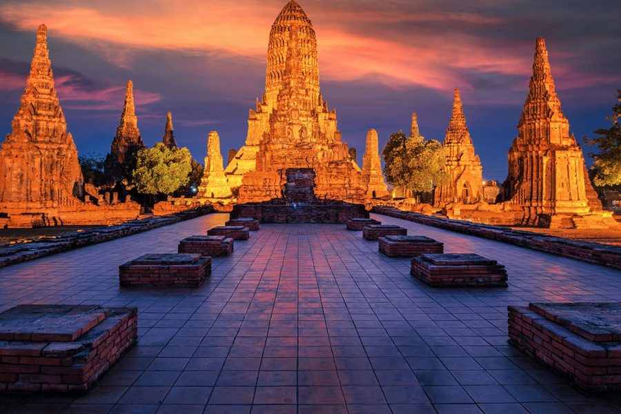 Toàn cảnh công viên lịch sử Ayutthaya
