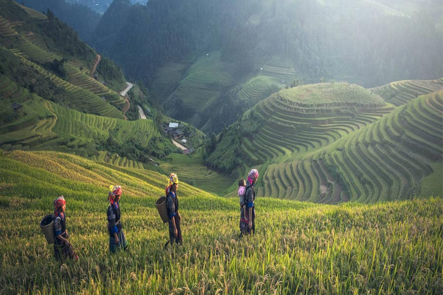 Panoramica nel nord della Thailandia