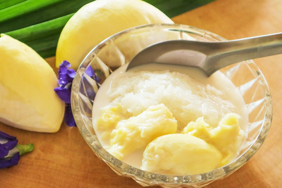 Riso appiccicoso al durian