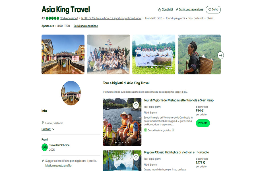 Dai un'occhiata alla nostra referenza sul TripAdvisor
