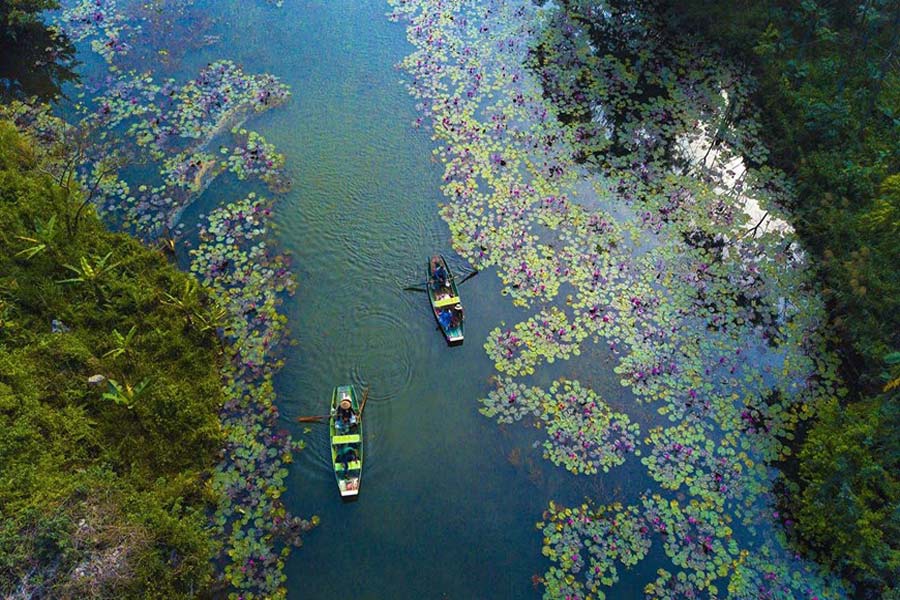 Valle soleggita( Thung Nang) a Ninh Binh 
