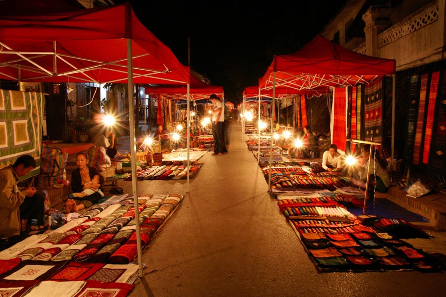 Il mercato notturno di Vientiane