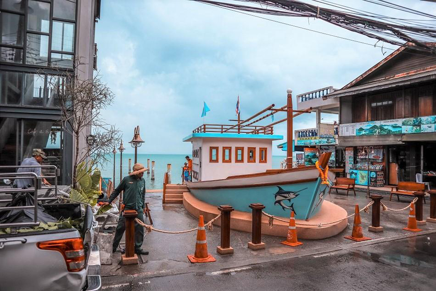 La vita nel villaggio di pescatori di Koh Samui