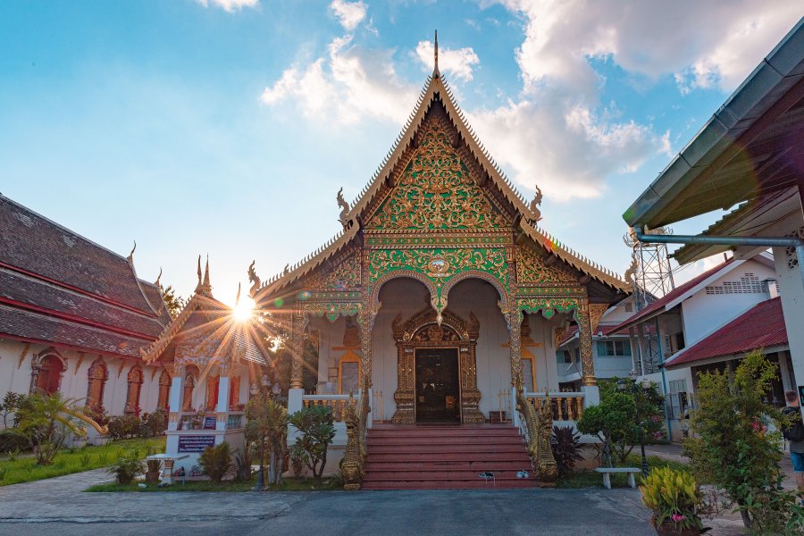 Il tempio tradizionale Wat Phan Tao a Chiang Mai