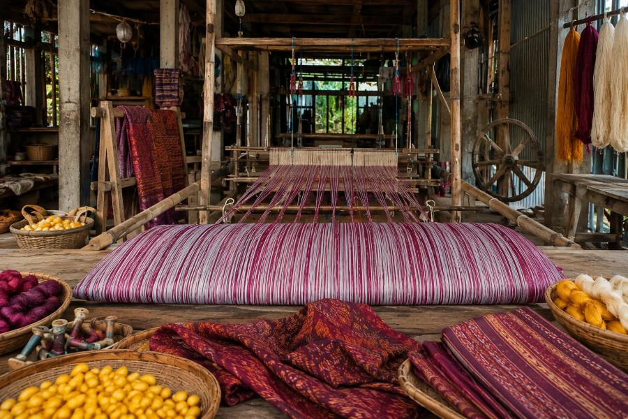 Laboratorio tessile a Chonnabot, Khon Kaen