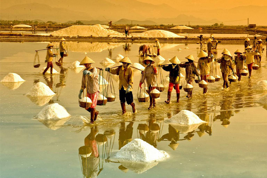 Il campo di sale di Sa Huynh a Quang Ngai