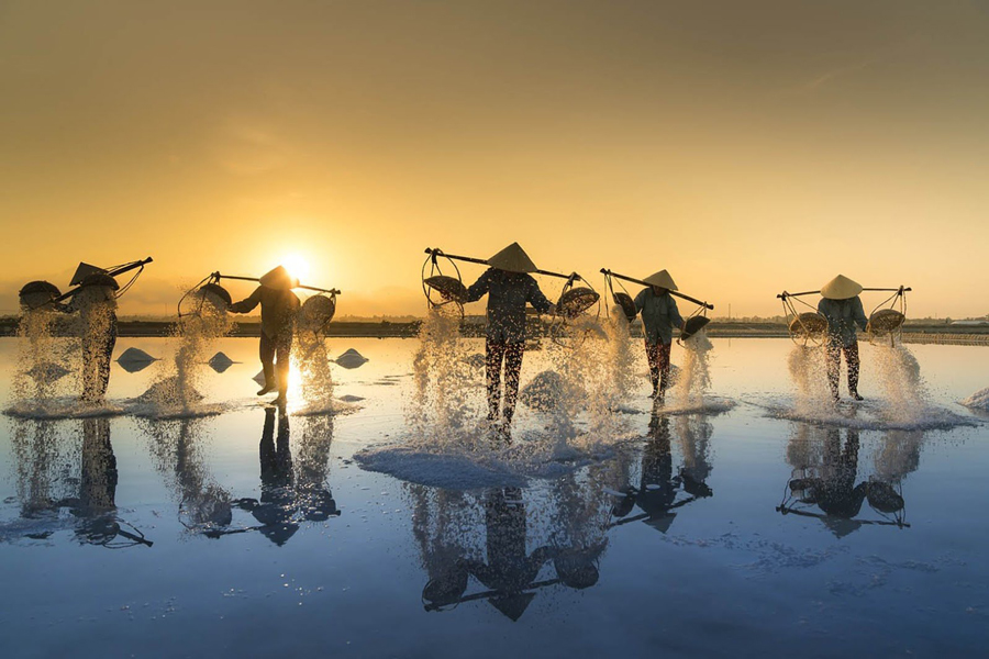 Il campo di sale di Sa Huynh a Quang Ngai