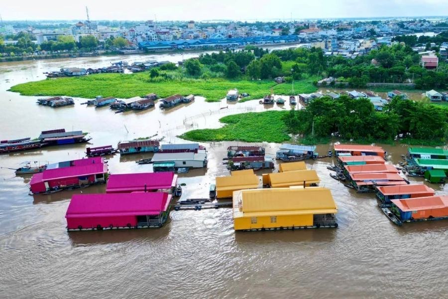Il villaggio galleggiante di Chau Doc