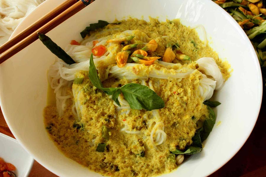 Il piatto Nom Banh Chok del Pursat