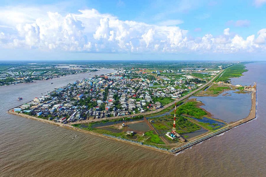 Il fiume Ganh Hao è un ponte che collega le province del Vietnam meridionale