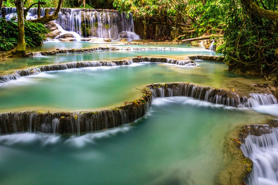 la cascata di Kuang Si