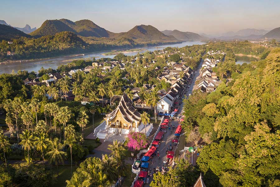 Panoramica del Luang Prabang è molto bellezza