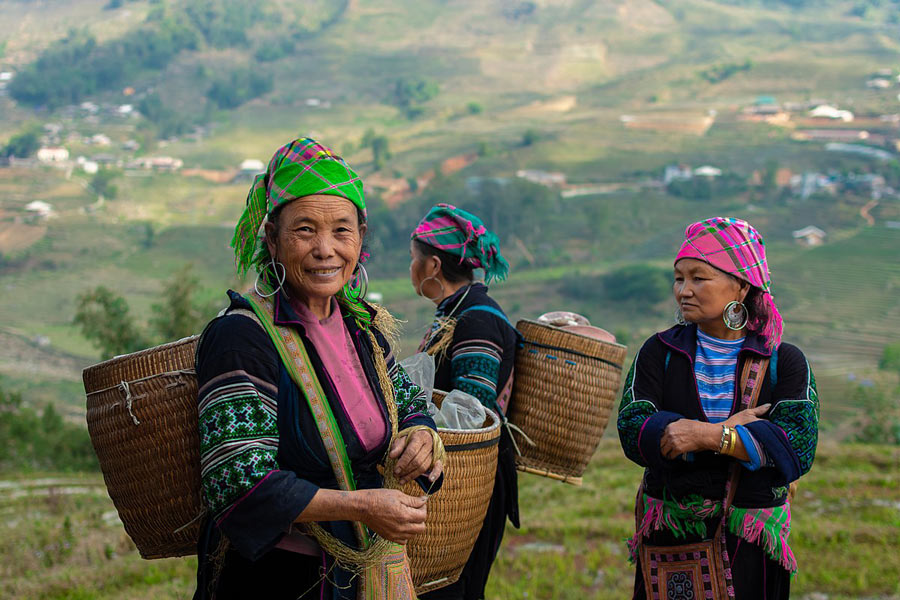 Gruppo etnico H'Mong a Moc Chau, Vietnam