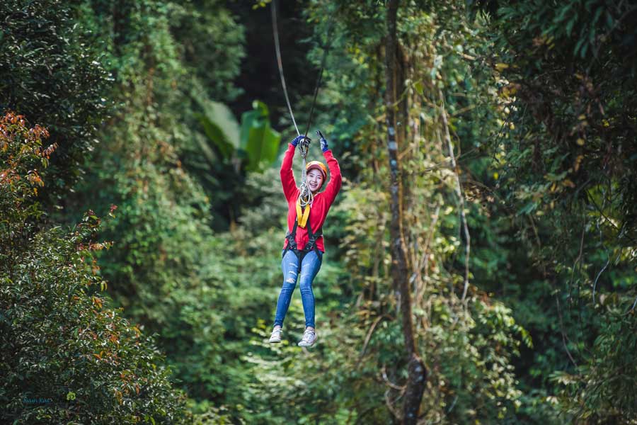 La zip-line a Nam Kat