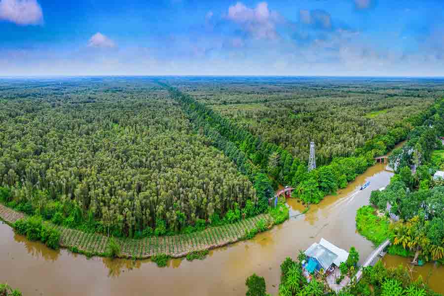 Panoramica di Hau Giang è bellezza