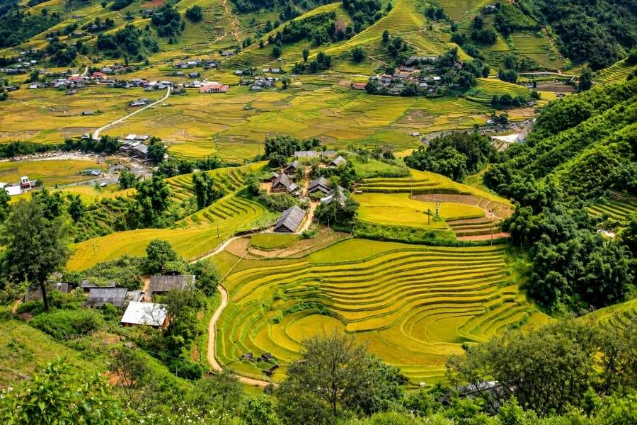 Scorcio poetico della valle di Muong Hoa a Sa Pa