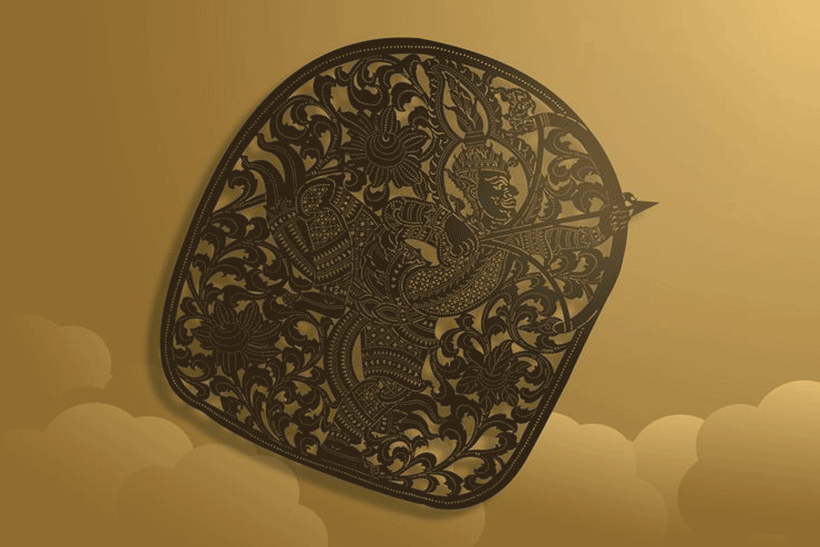 Il burattino è fatto di pelle ed è finemente intagliato