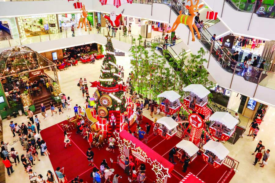 Centri commerciali di Noel a Saigon