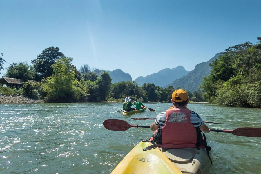 Tubing fiume Vang Vieng Laos