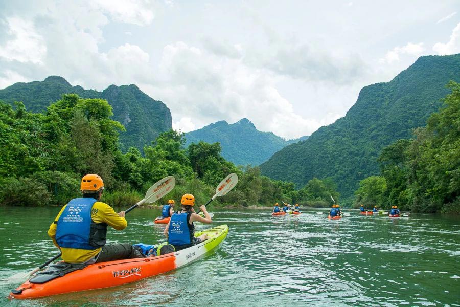 Kayak a Vang Vieng