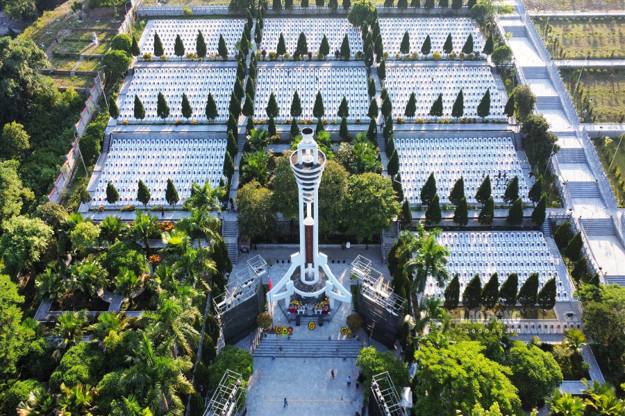 Panorama del cimitero dei martiri di Vi Xuyen