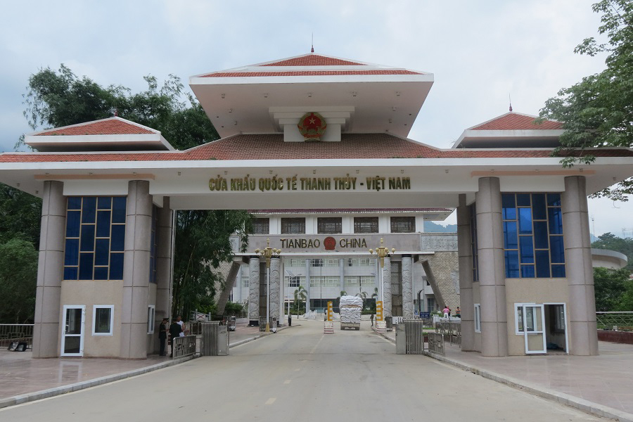 La porta di confine internazionale di Thanh Thuy a Vi Xuyen