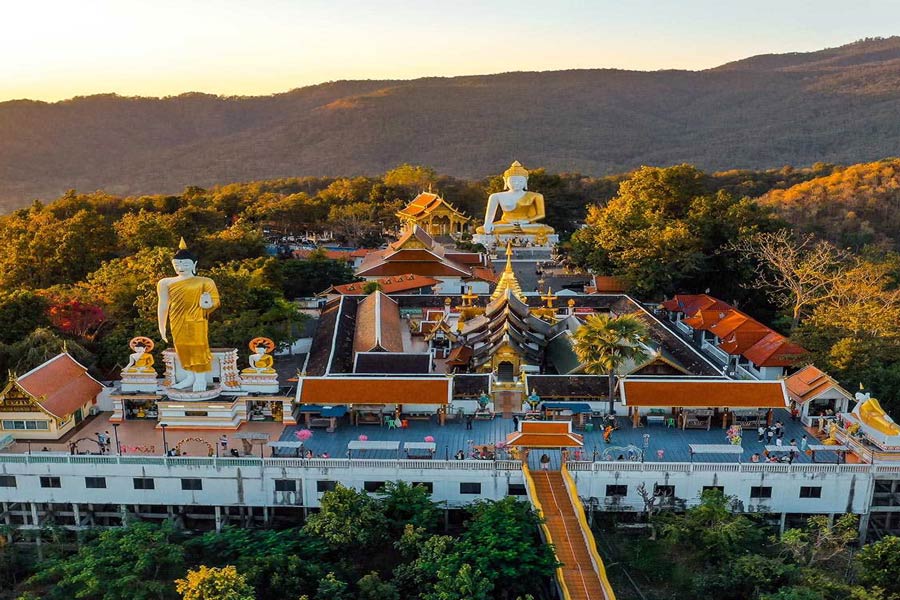 Panoramica di Wat Phra That Doi Kham