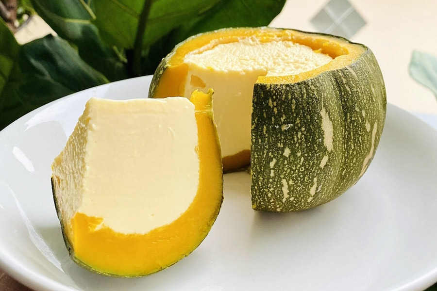 zucca ripiena al vapore