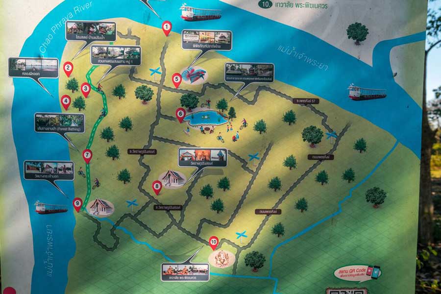 La mappa del Bang Krachao