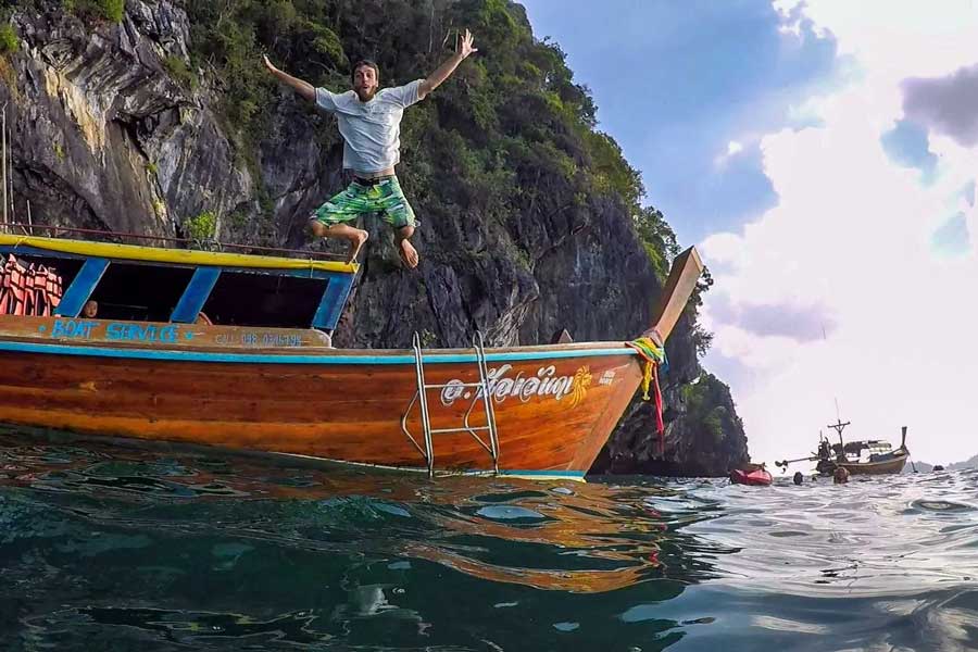 Viaggio in barca all'isola