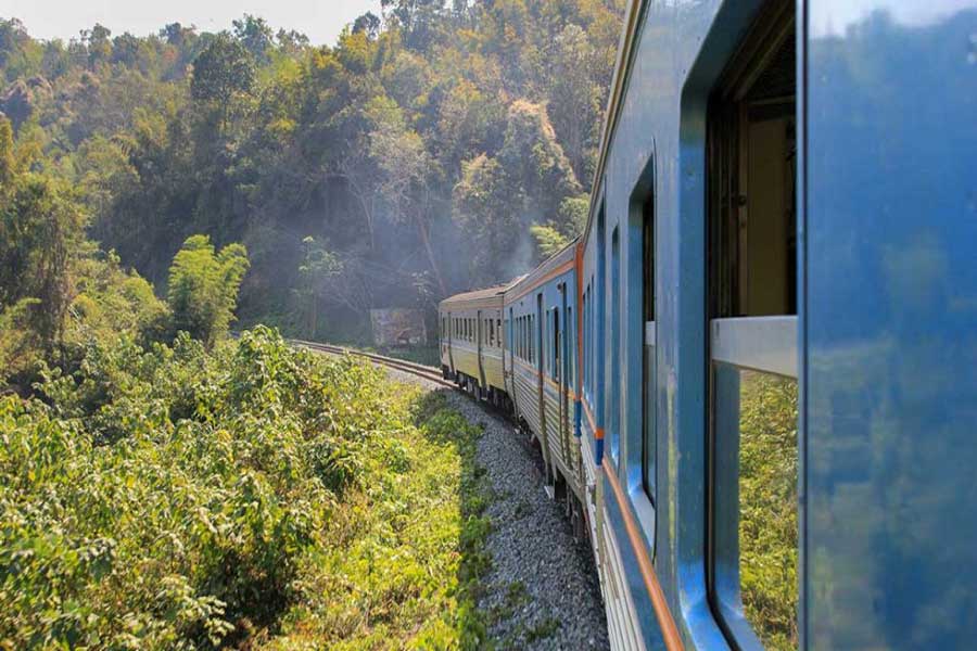 Ammirare tranquillamente il paesaggio lungo il percorso del treno